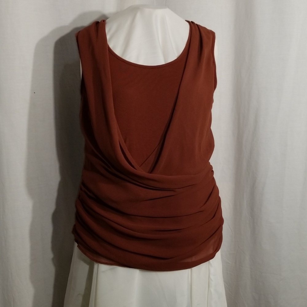 Calvin Klein Scoop neck crossover sleeveless top